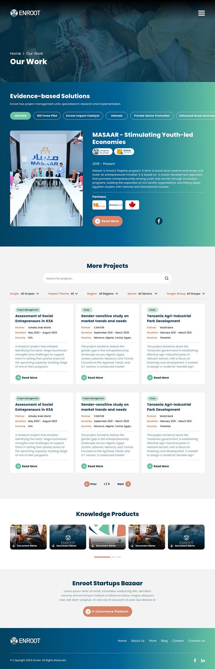 Enroot Development Website development